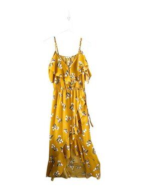 Yellow Floral Hi-Low Dress